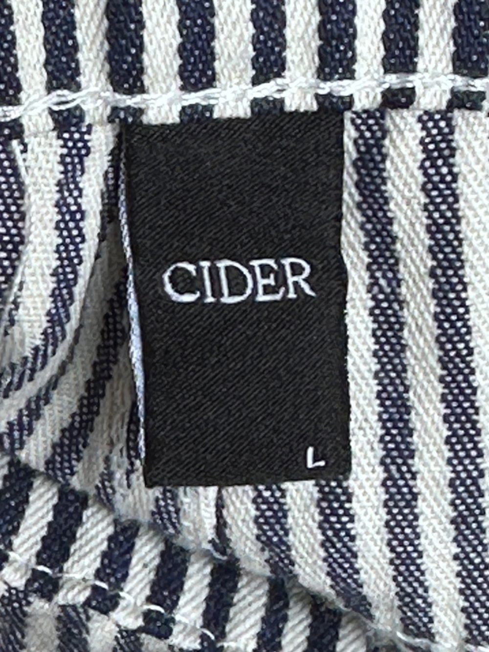 Cider Striped Wide Leg Overalls Blue White Size Large - Picture 5 of 15